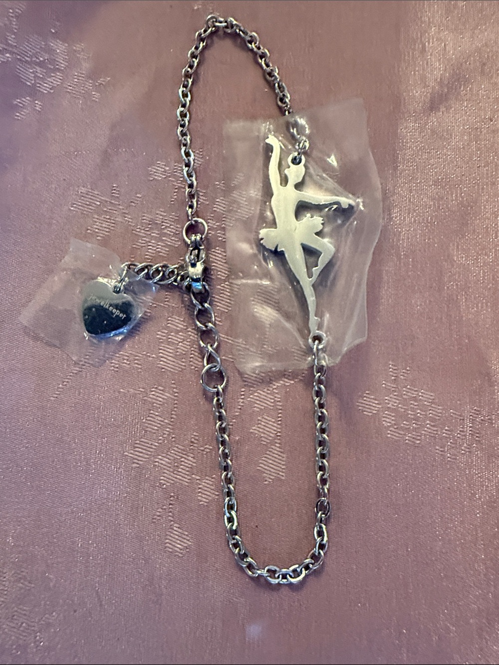 Ballet Dancer Silver Pendant bracelet